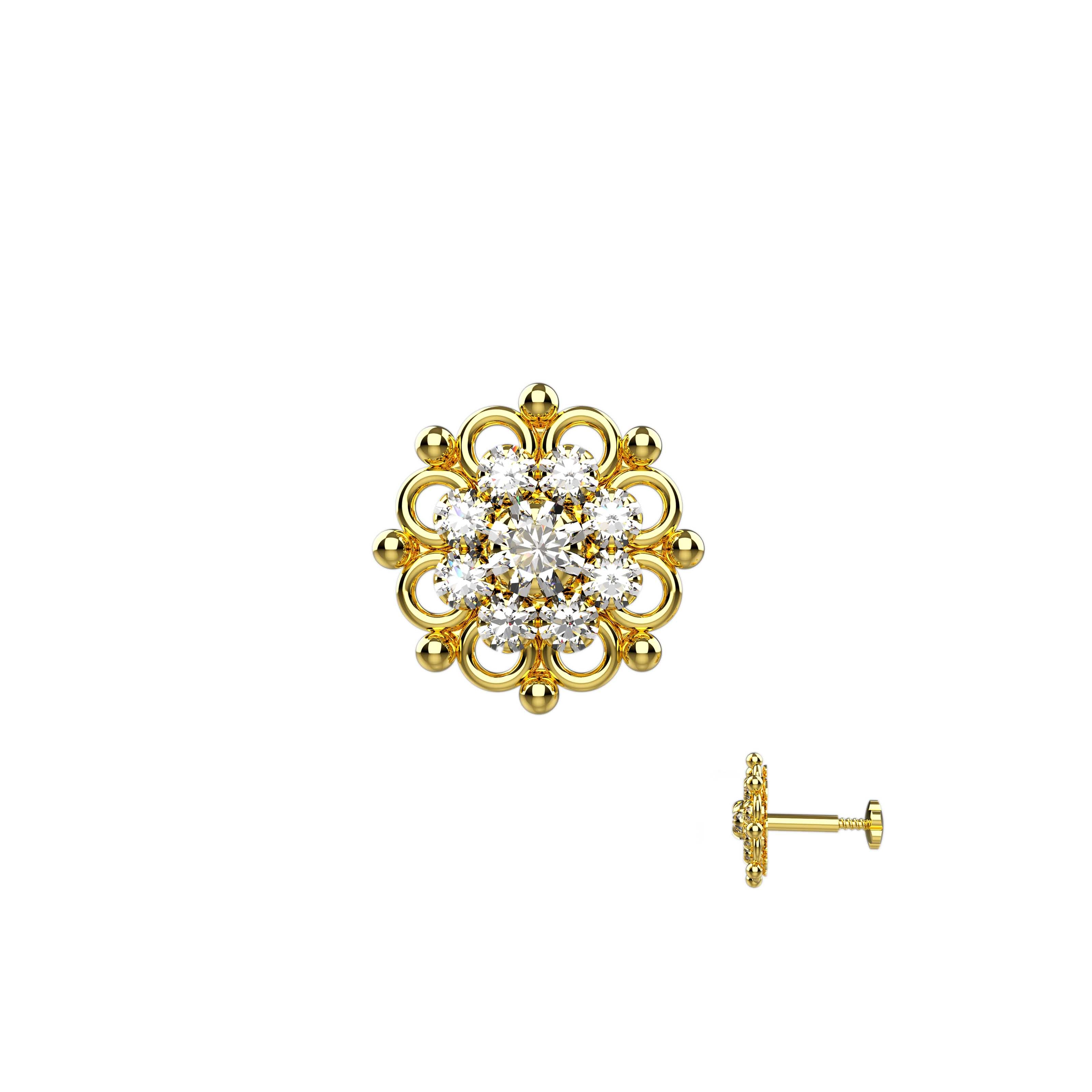 Nose Pin Gold design