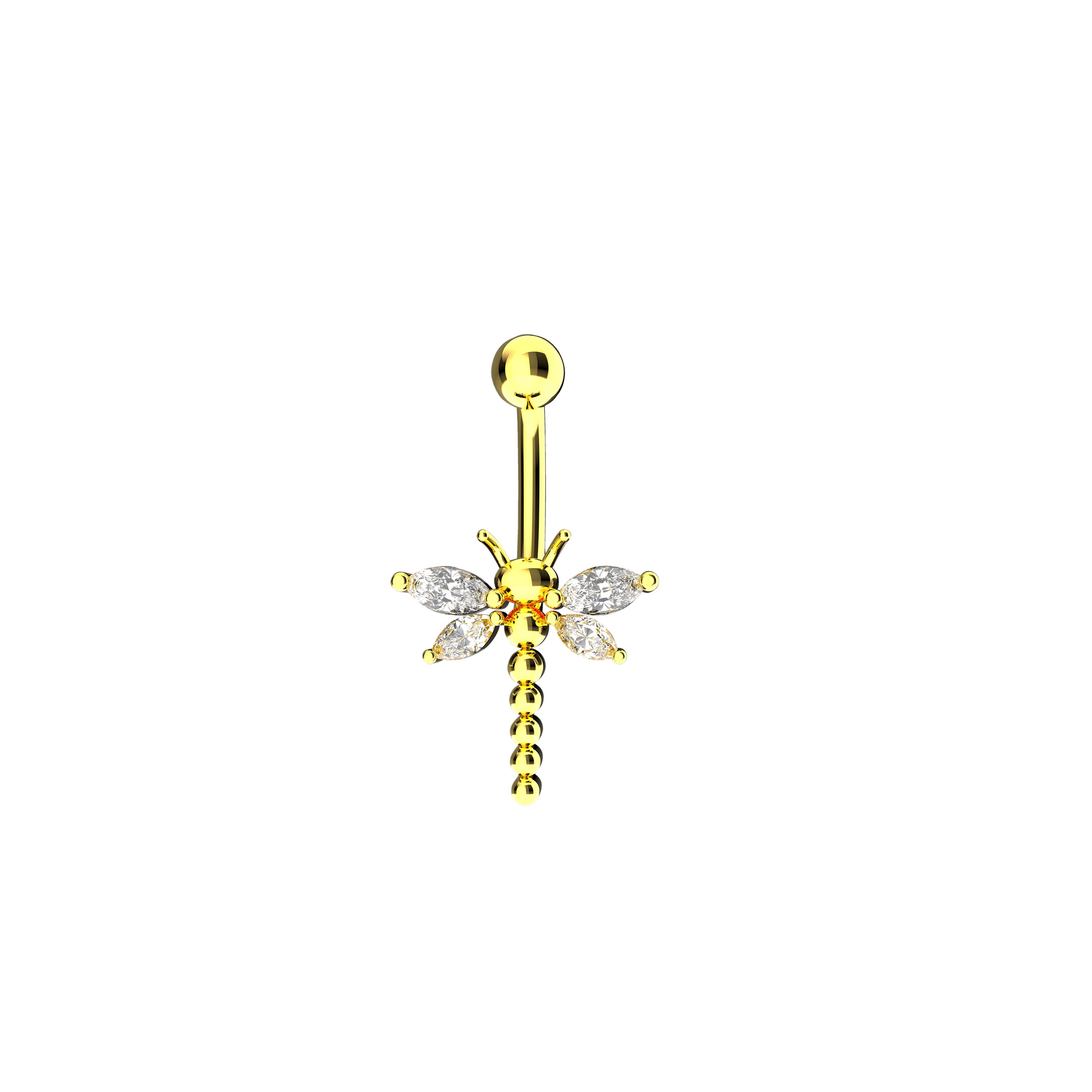 Dragonfly Belly Button Ring