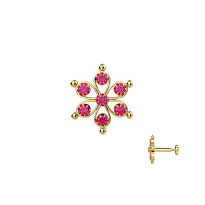 Elegant silver nose jewelry