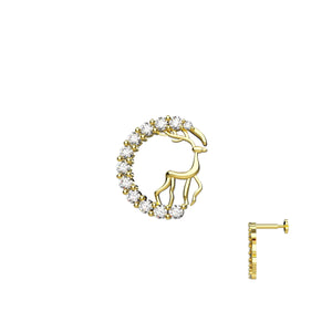 Gold Deer Nose Stud