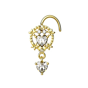 Heart-shaped nose pins