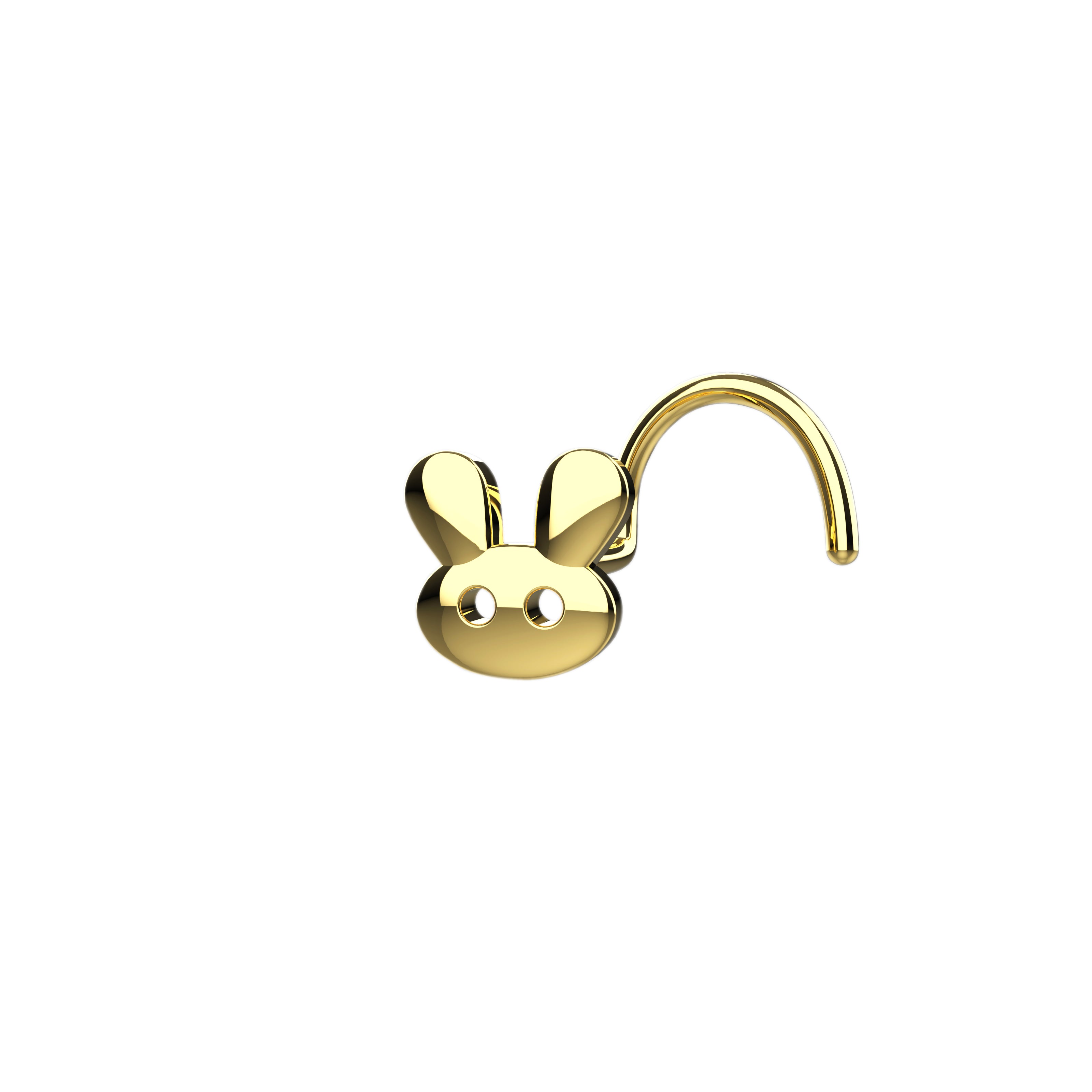 Cute Bunny Nose Pin Design - Simple Jewelry for Women