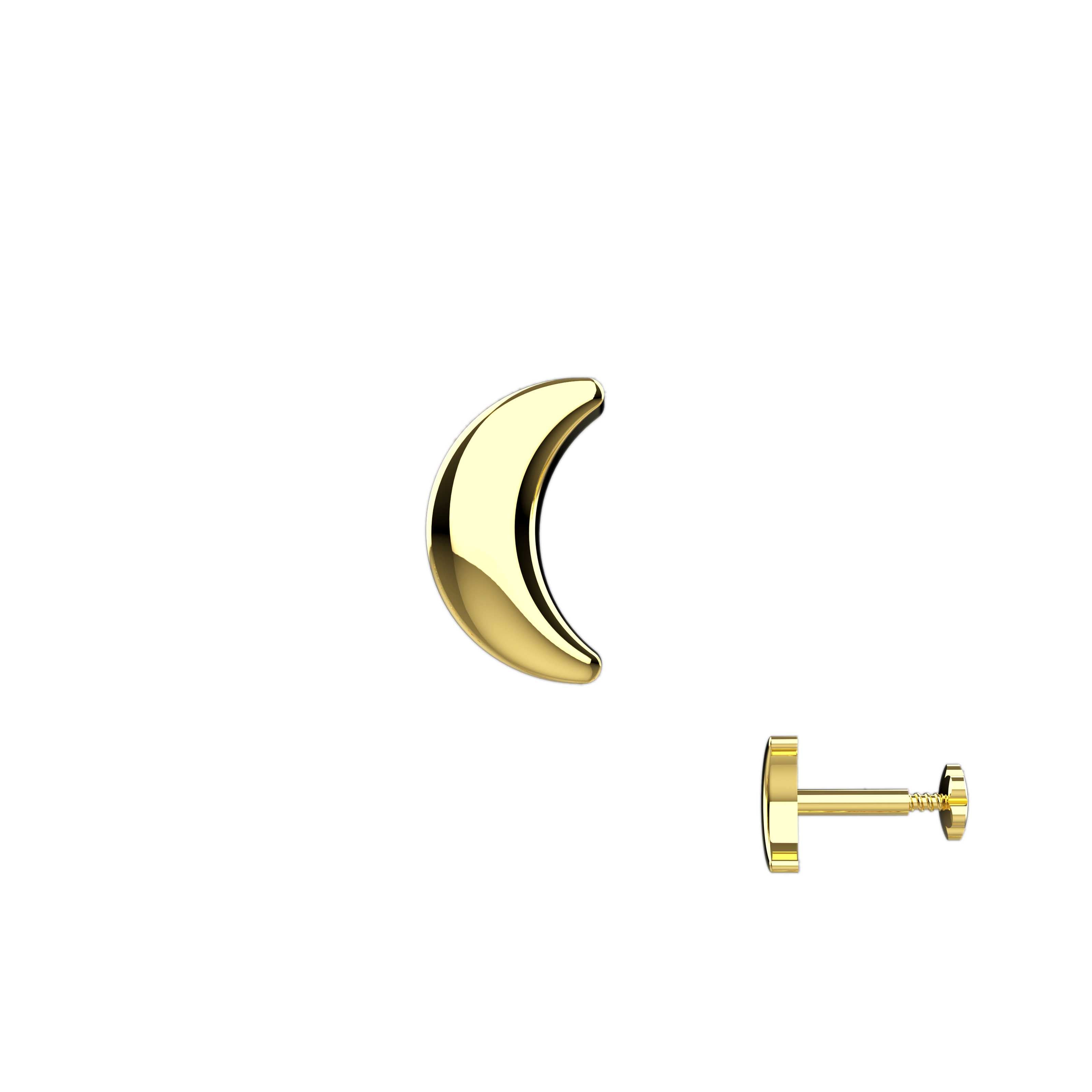 Moon Nose Pin – Stylish Small Nose Pin for Piercing