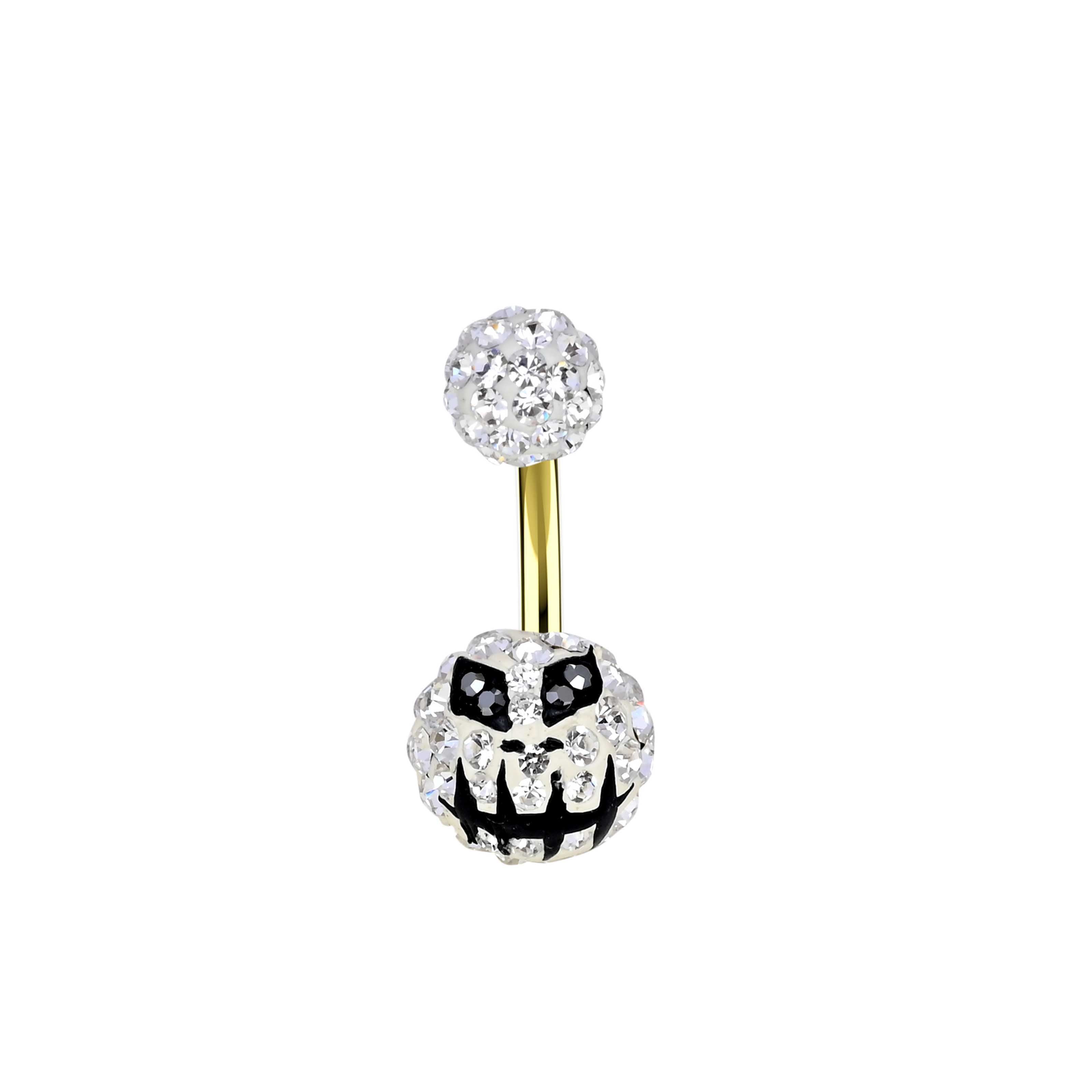 crystal ball banana bar studs