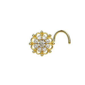 Ring Gold Nose Pin