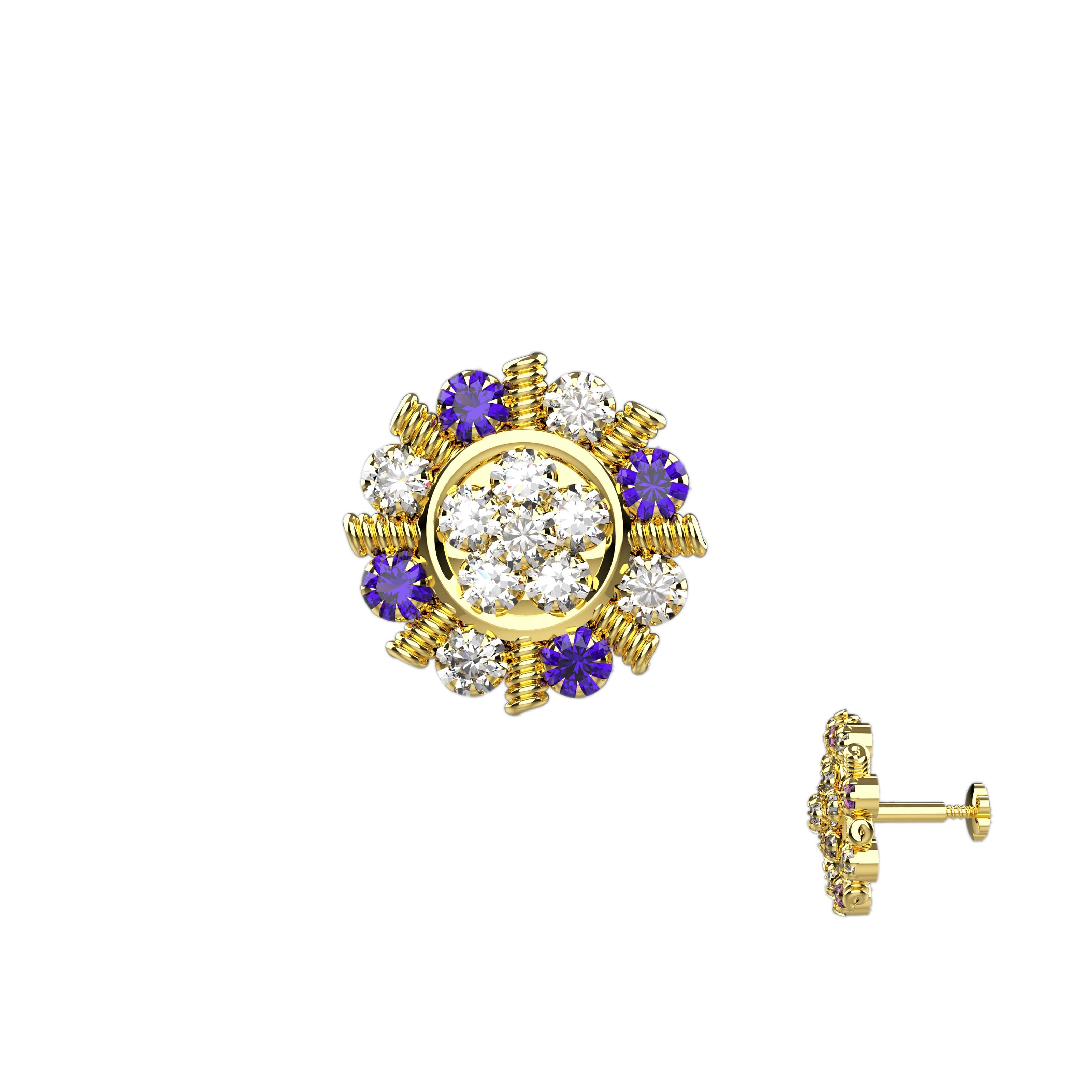 Floral Design Nose Pin