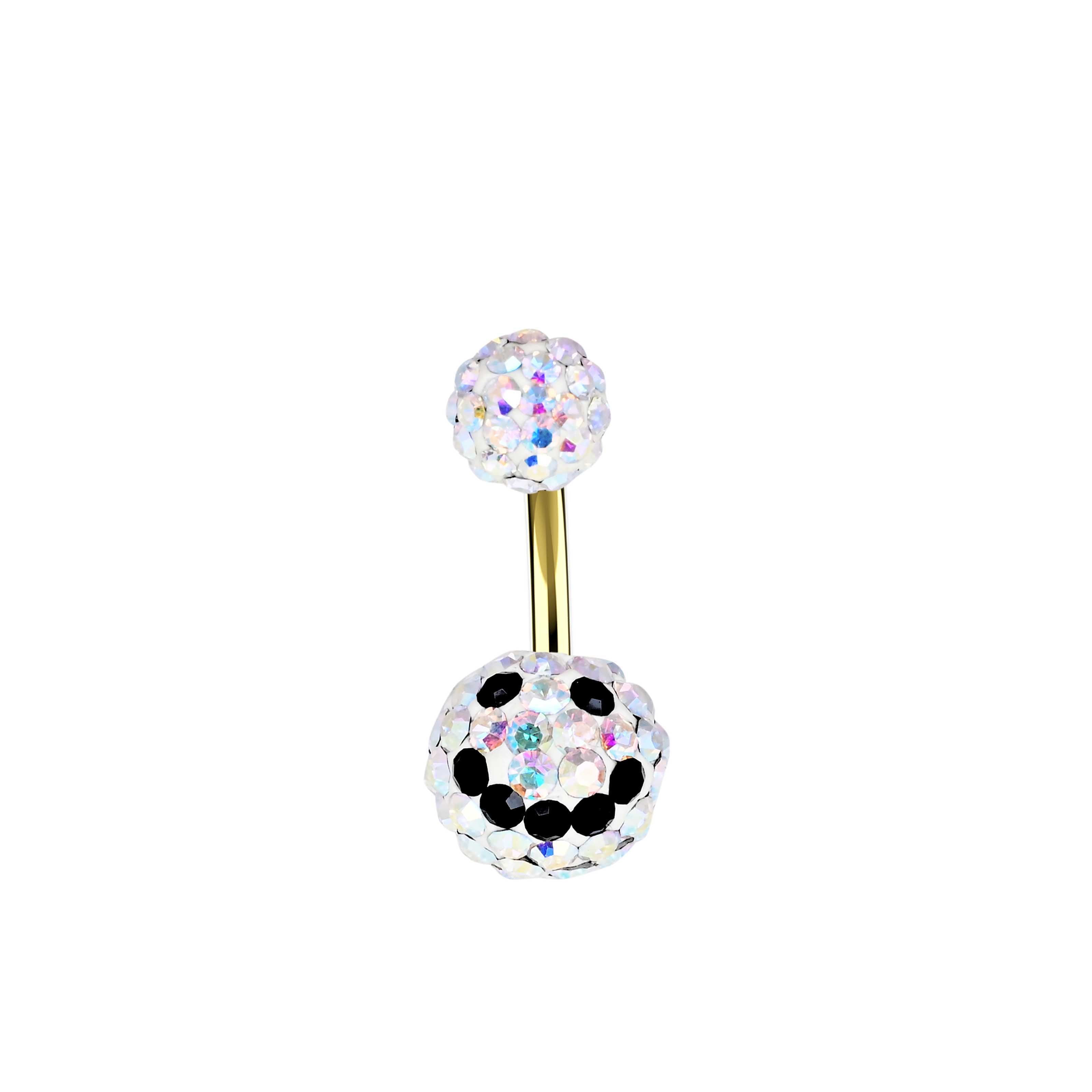 Gold belly button barbell