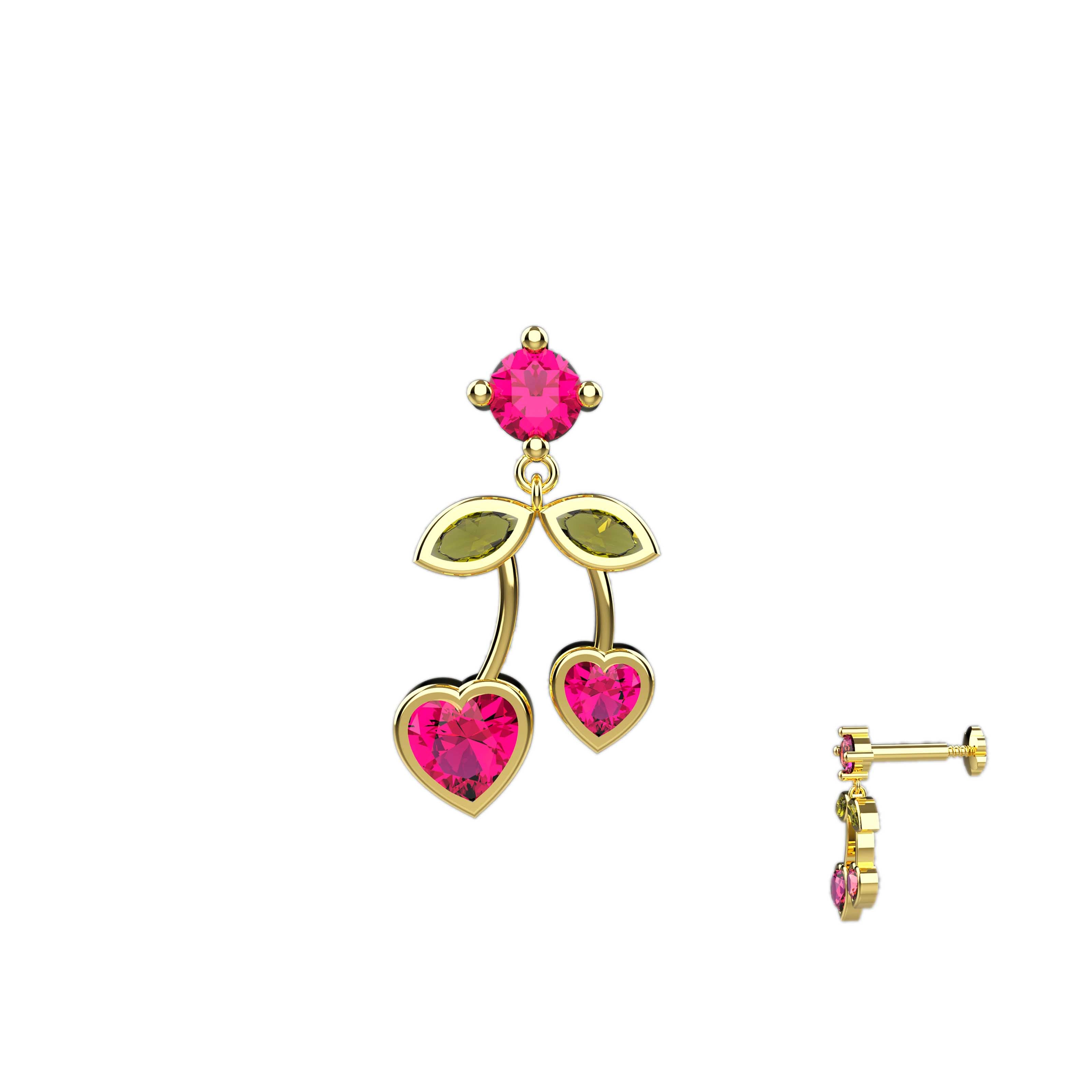 Buy Cherry Nose Rings Studs | Classic Nose Pin Jewellery