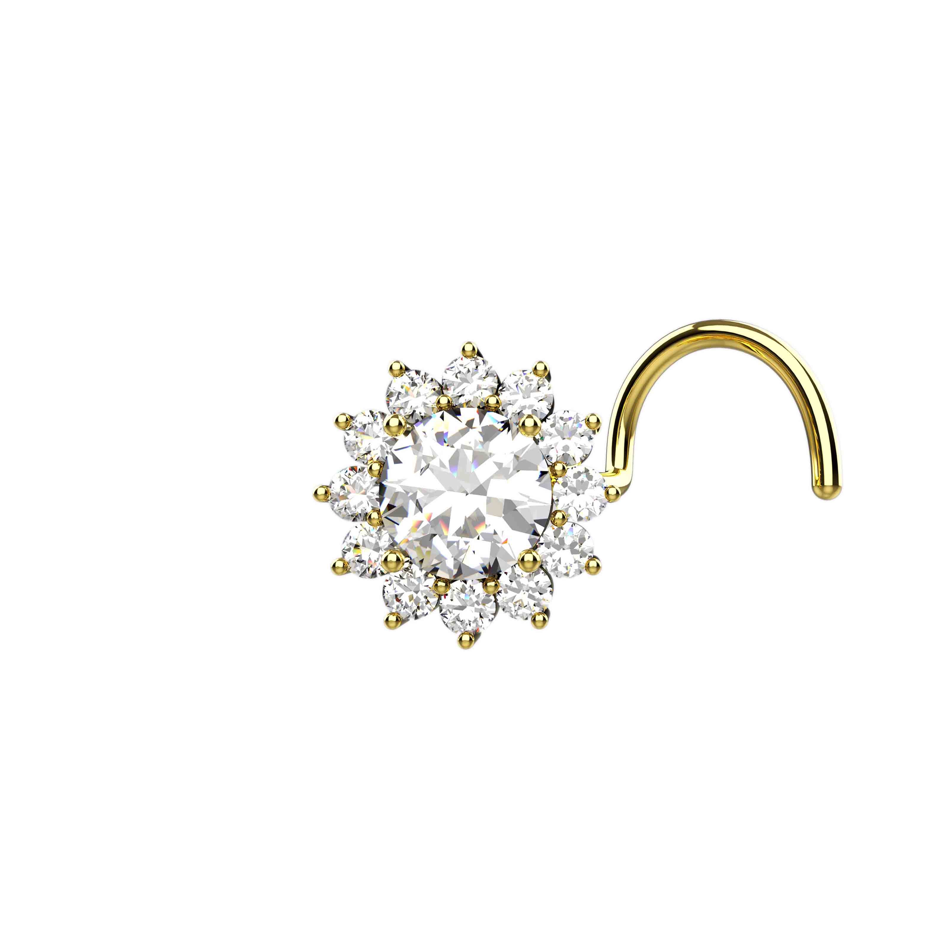 Diamond nose rings for women