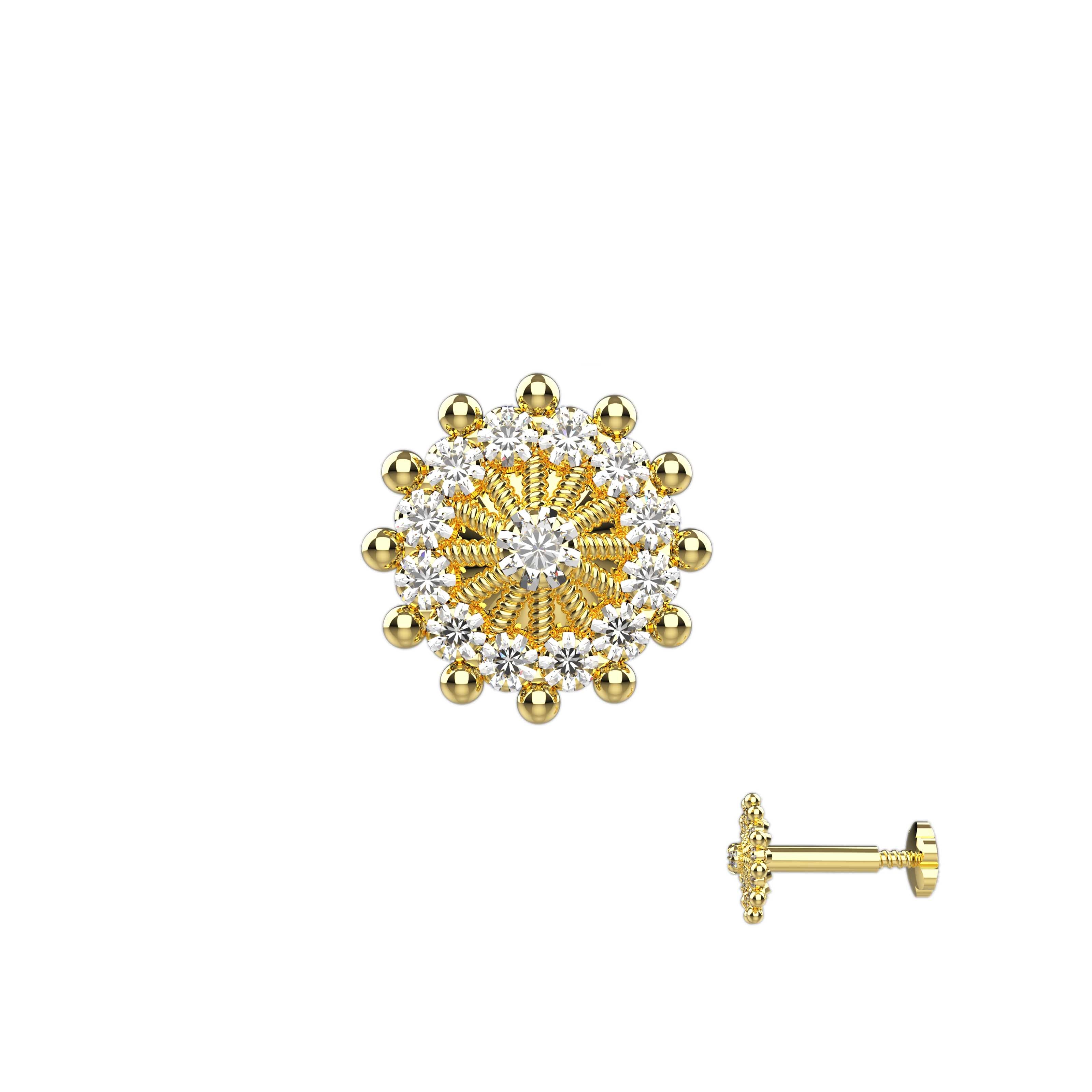 Diamond nose ring designs
