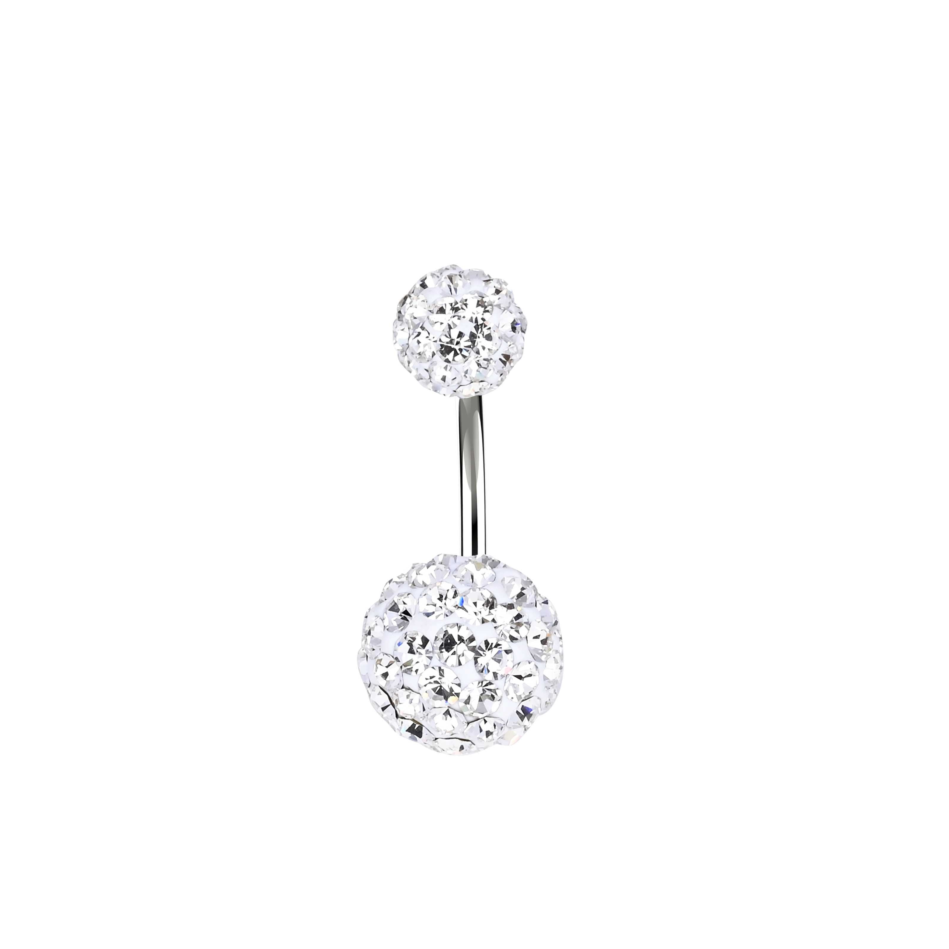 Crystal belly button rings
