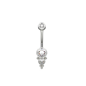 silver navel ring