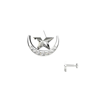 Sterling Silver Star Nose Stud