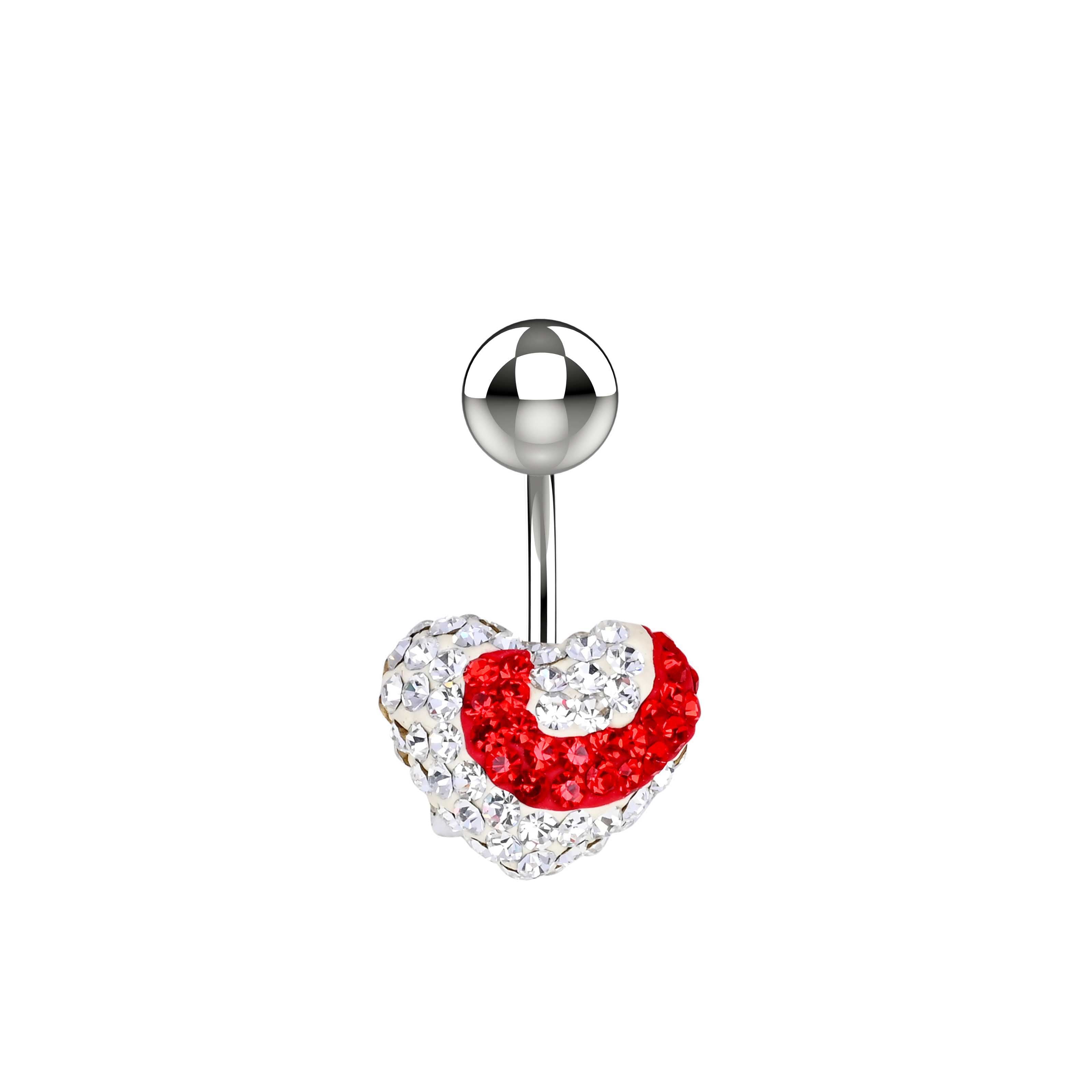 Silver belly button ring