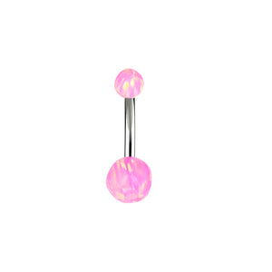 Pink Opal Belly Button Ring