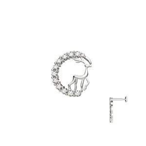 Sterling Silver Deer Nose Ring