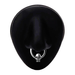 skull nose ring indian style - septum ring tribal india