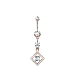 Elegant rose gold navel piercing jewelry for women