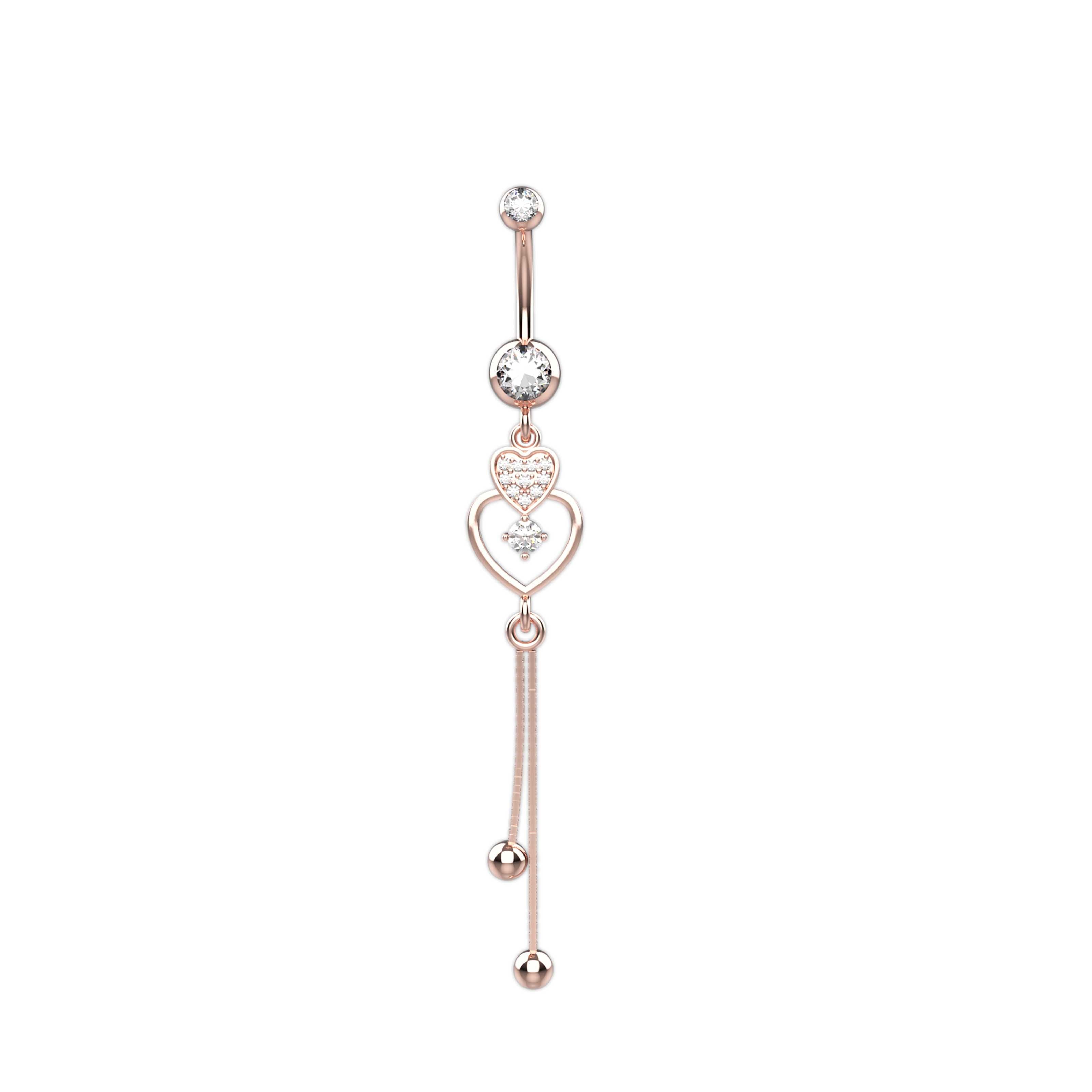 Rose gold navel rings