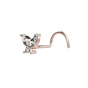 rose gold plated nose rings