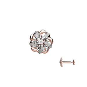 Trendy Nose Pins in Gold