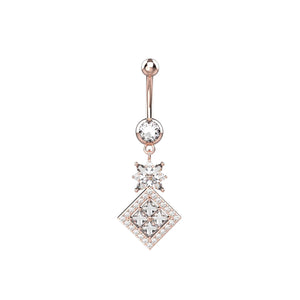 Stylish banana bar belly ring for women in India