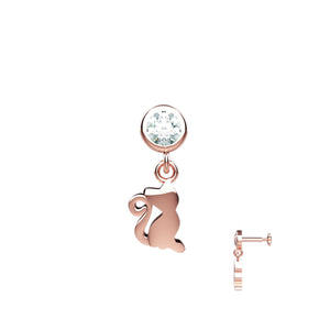 Rose Gold Cat Nose Stud