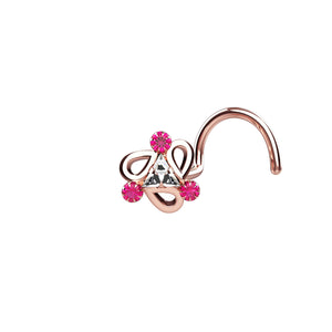 Designer Nose Pins Rose Gold