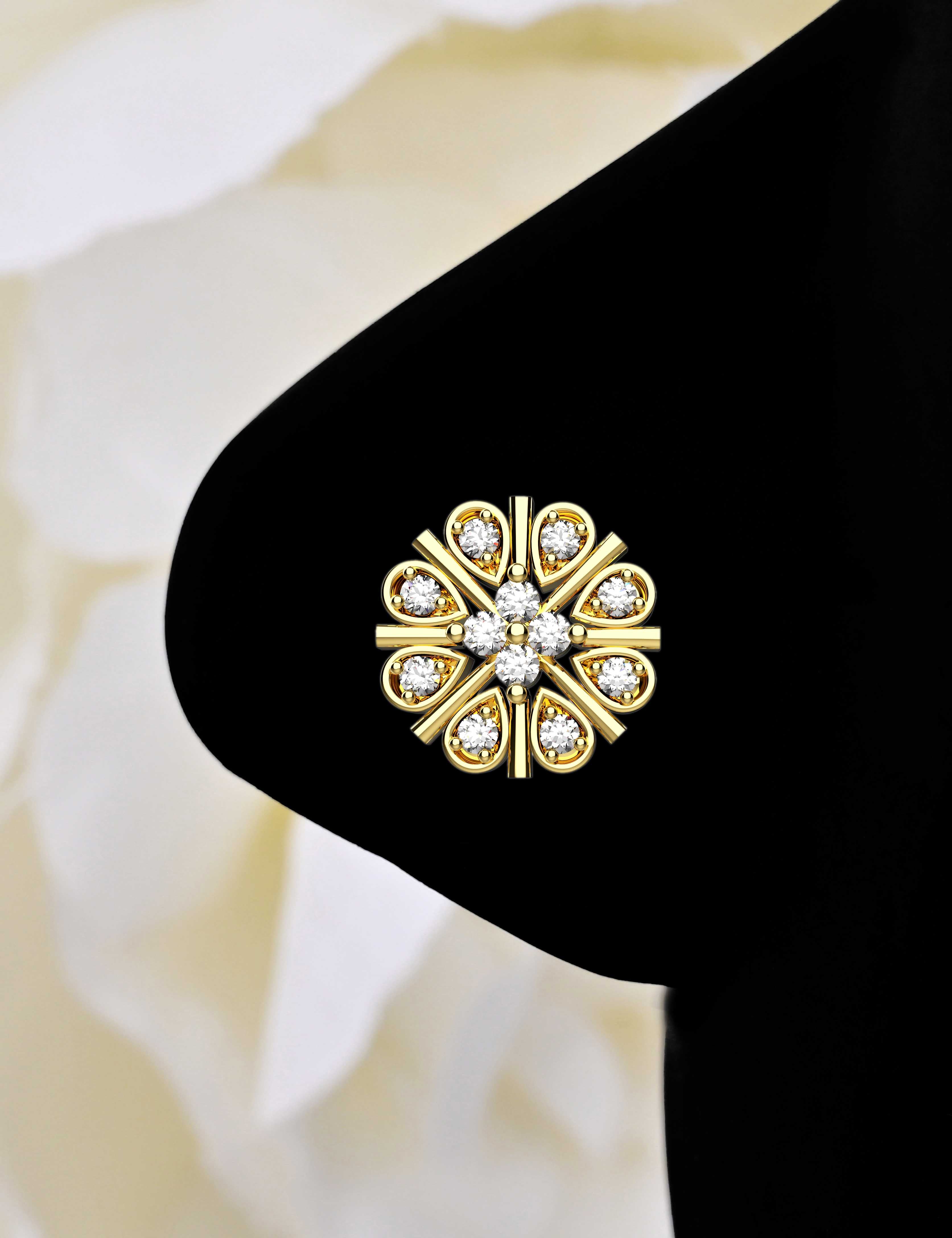 Bridal Gold Nose Pins | Luxury Nose Jewelry for Women