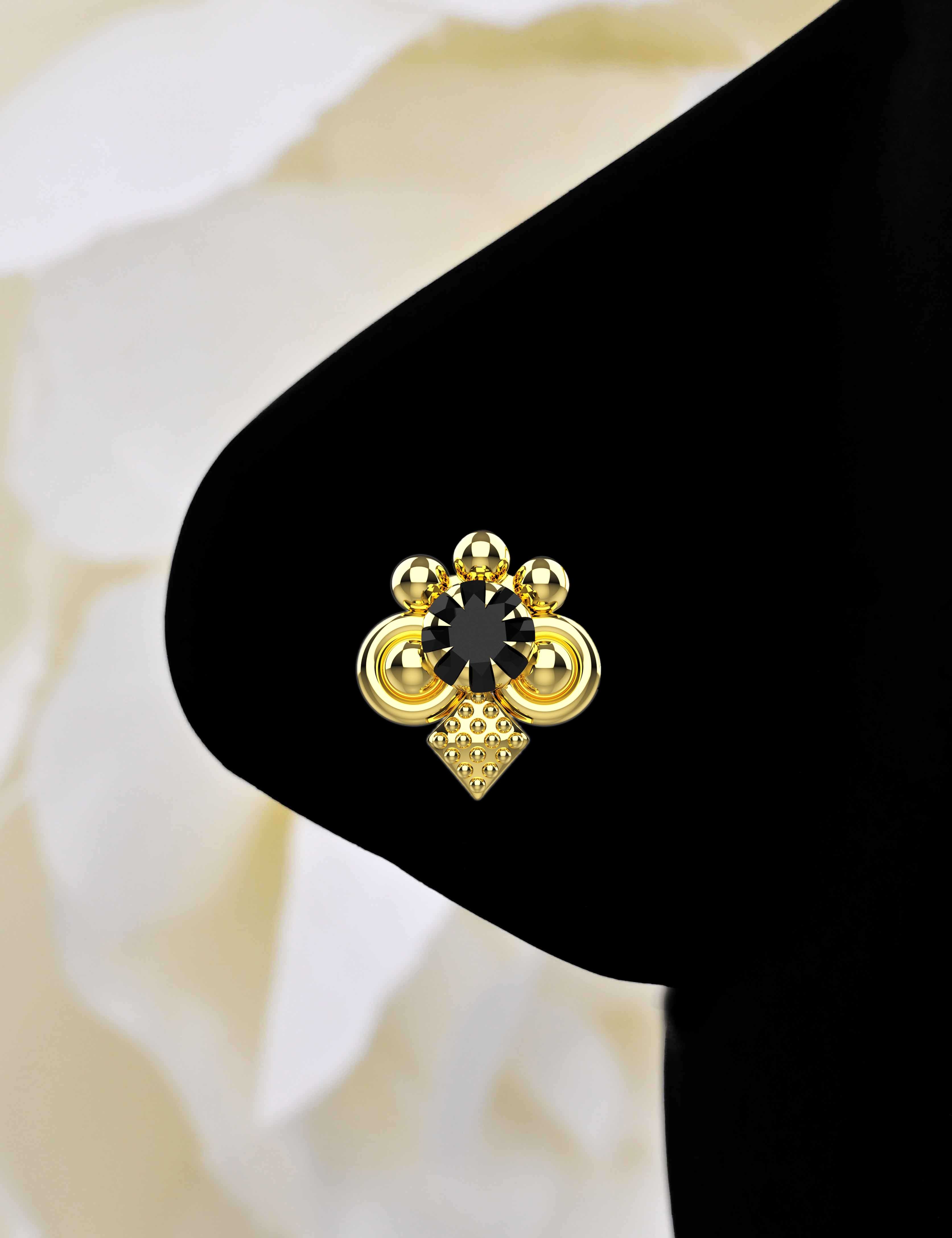 Indolibas Handcrafted Gold Nose Rings | Unique Designs