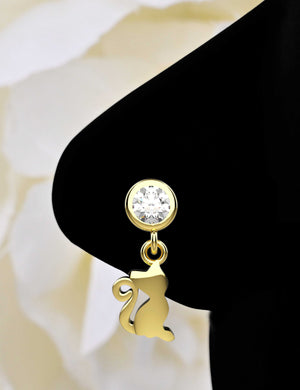 Cat Design Nose Ring