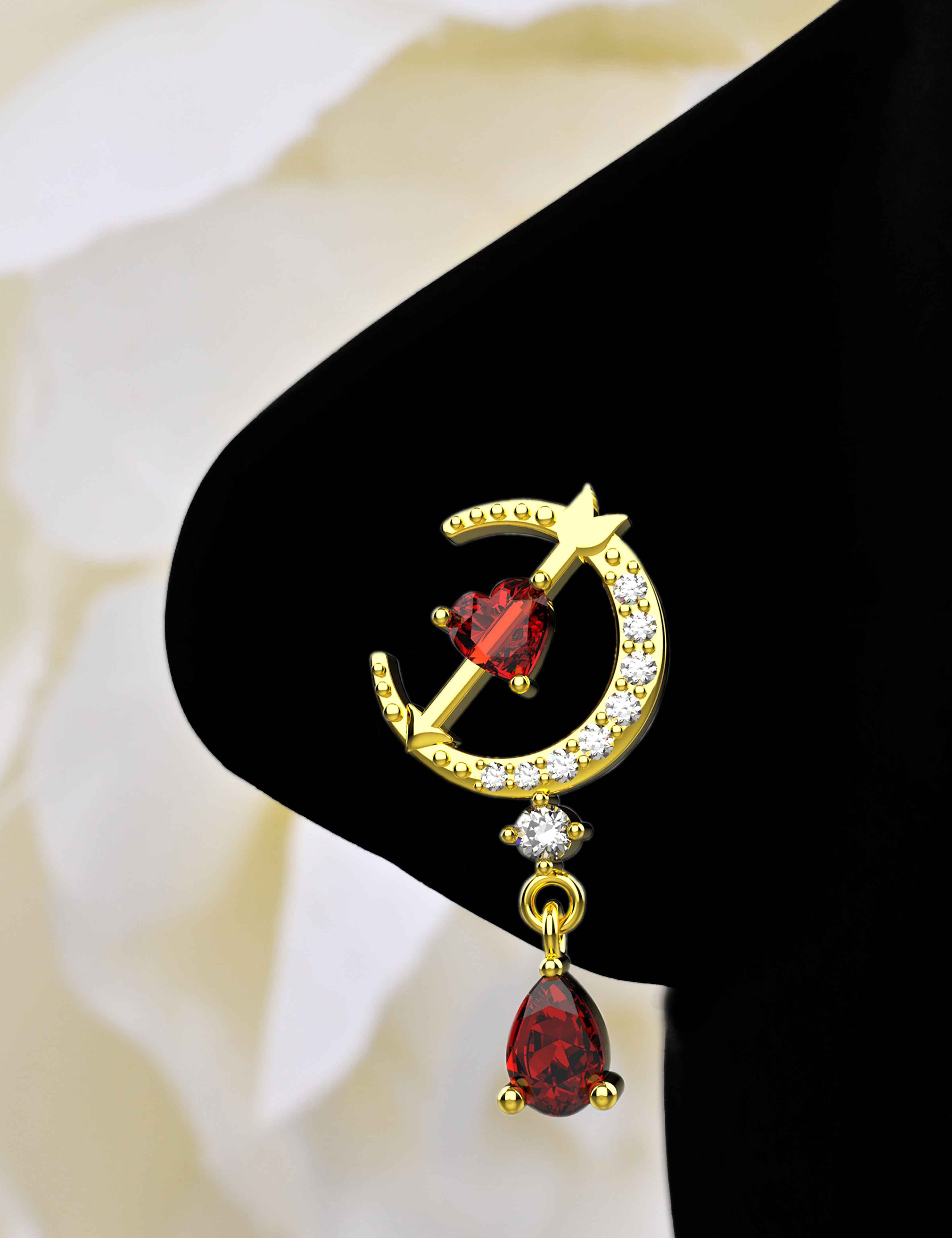 Romantic nose pins for women