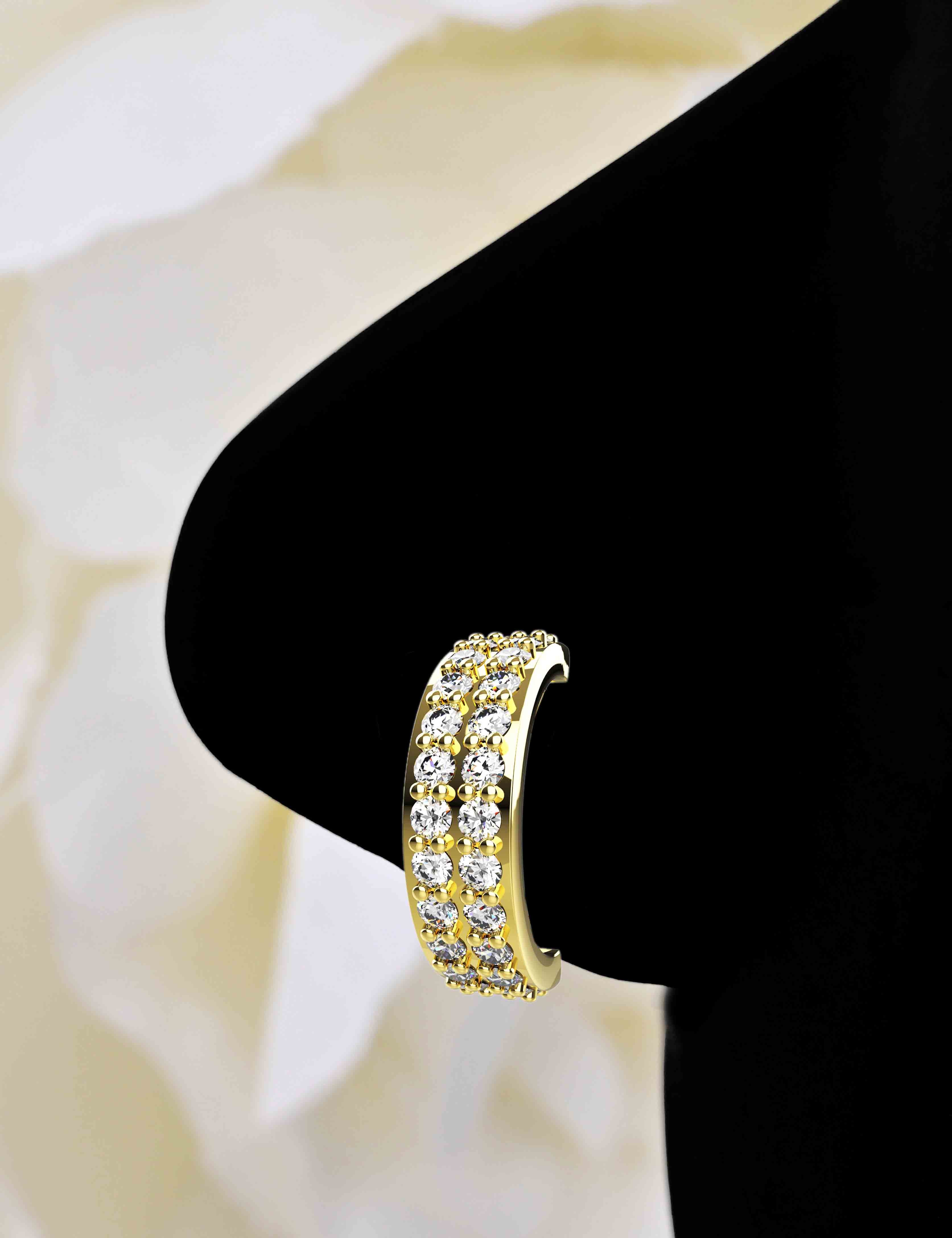 Bali Style Nose Pins - Double Layer Hoop Nose Ring