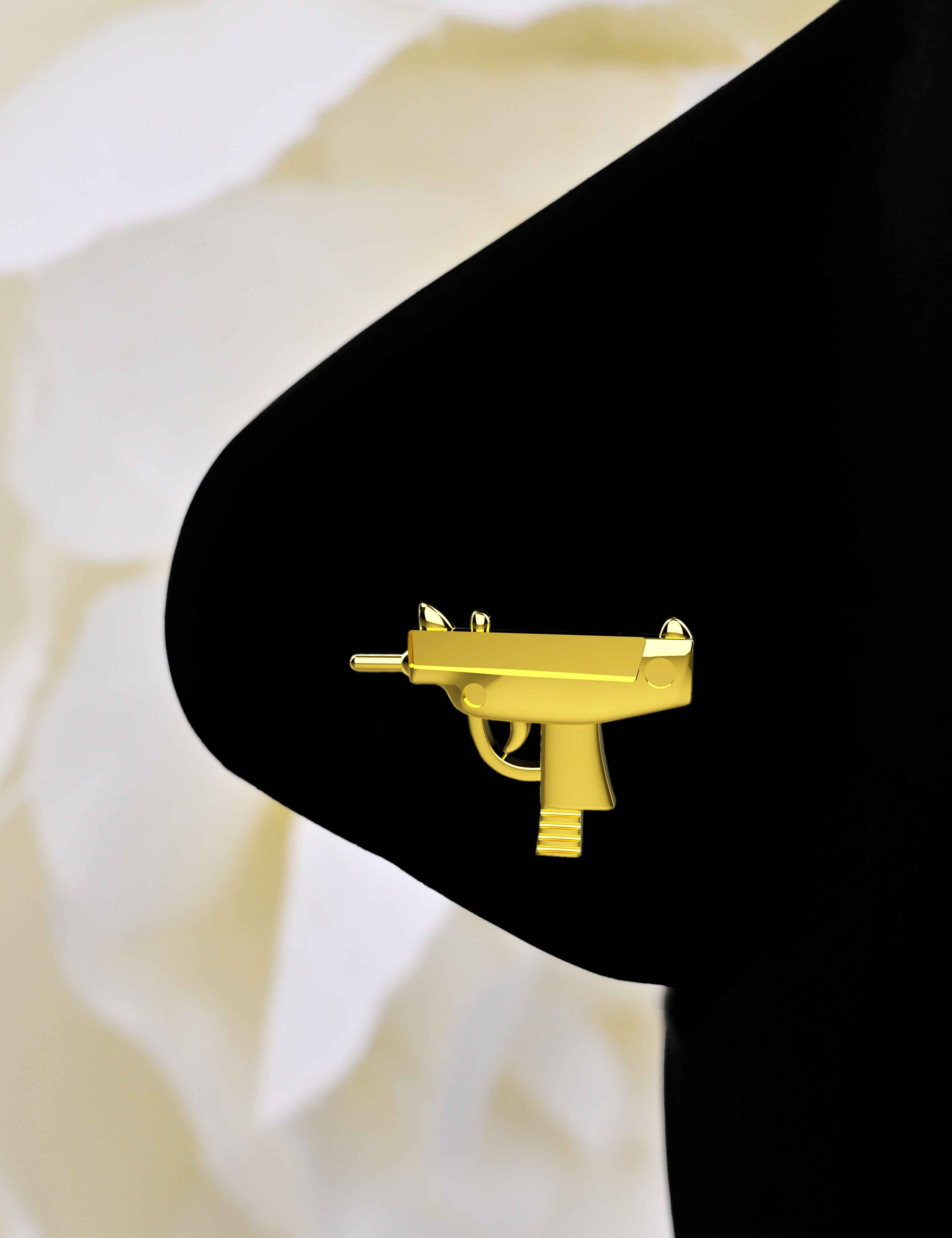 Gun-Shaped Nose Stud | Women's Fashionable Nose Piercing