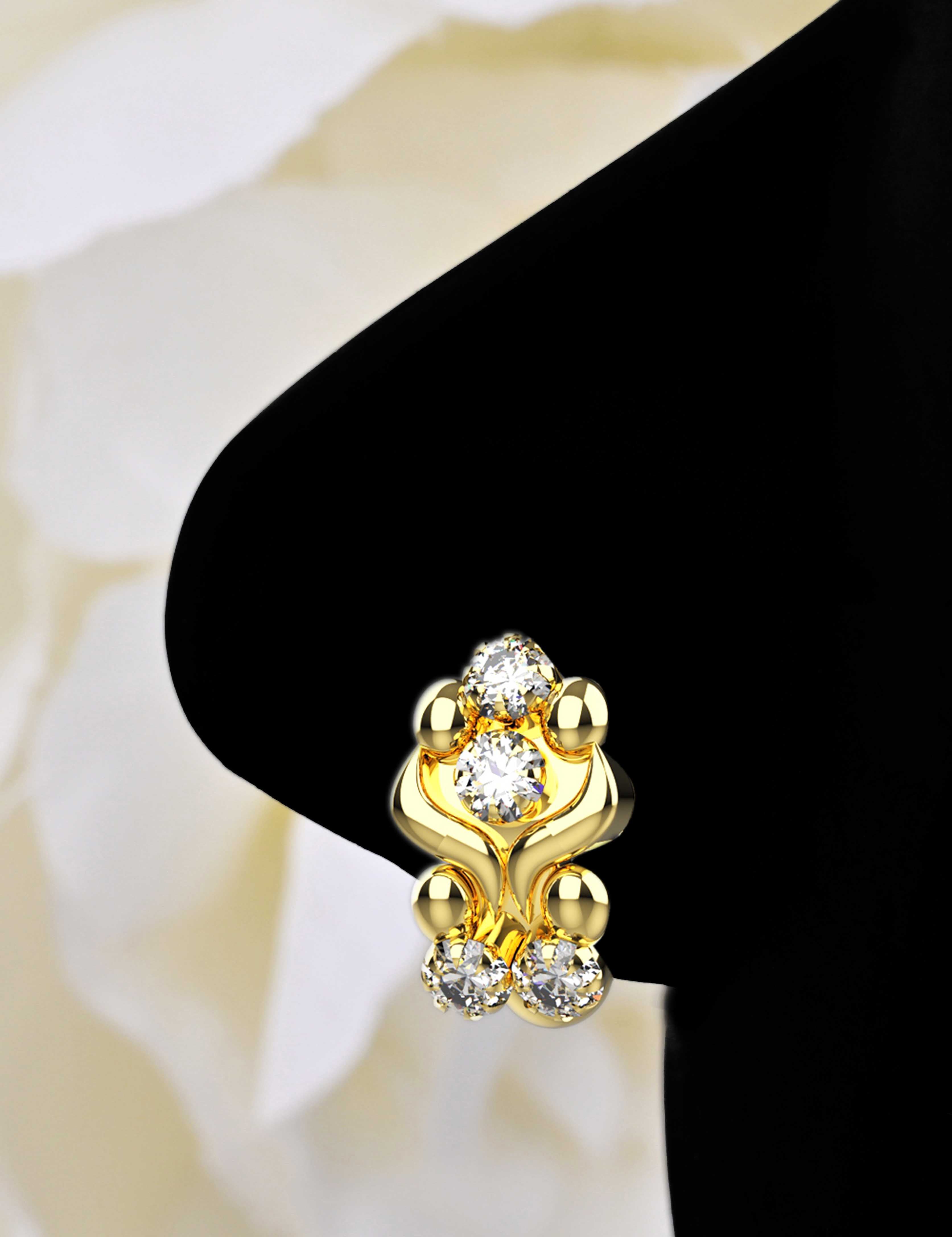 Indian nose pins gold