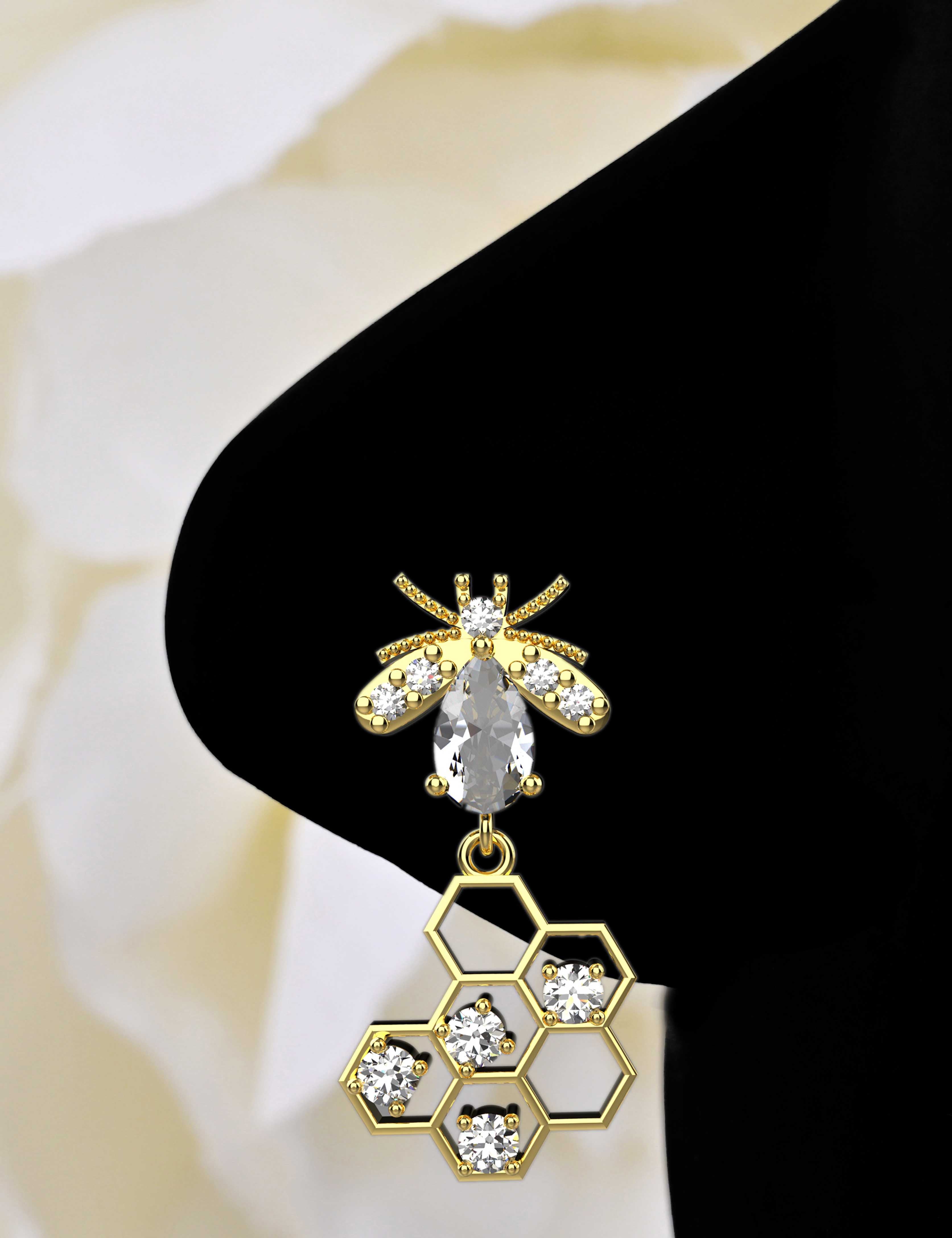 Hanging Honeycomb Nose Stud