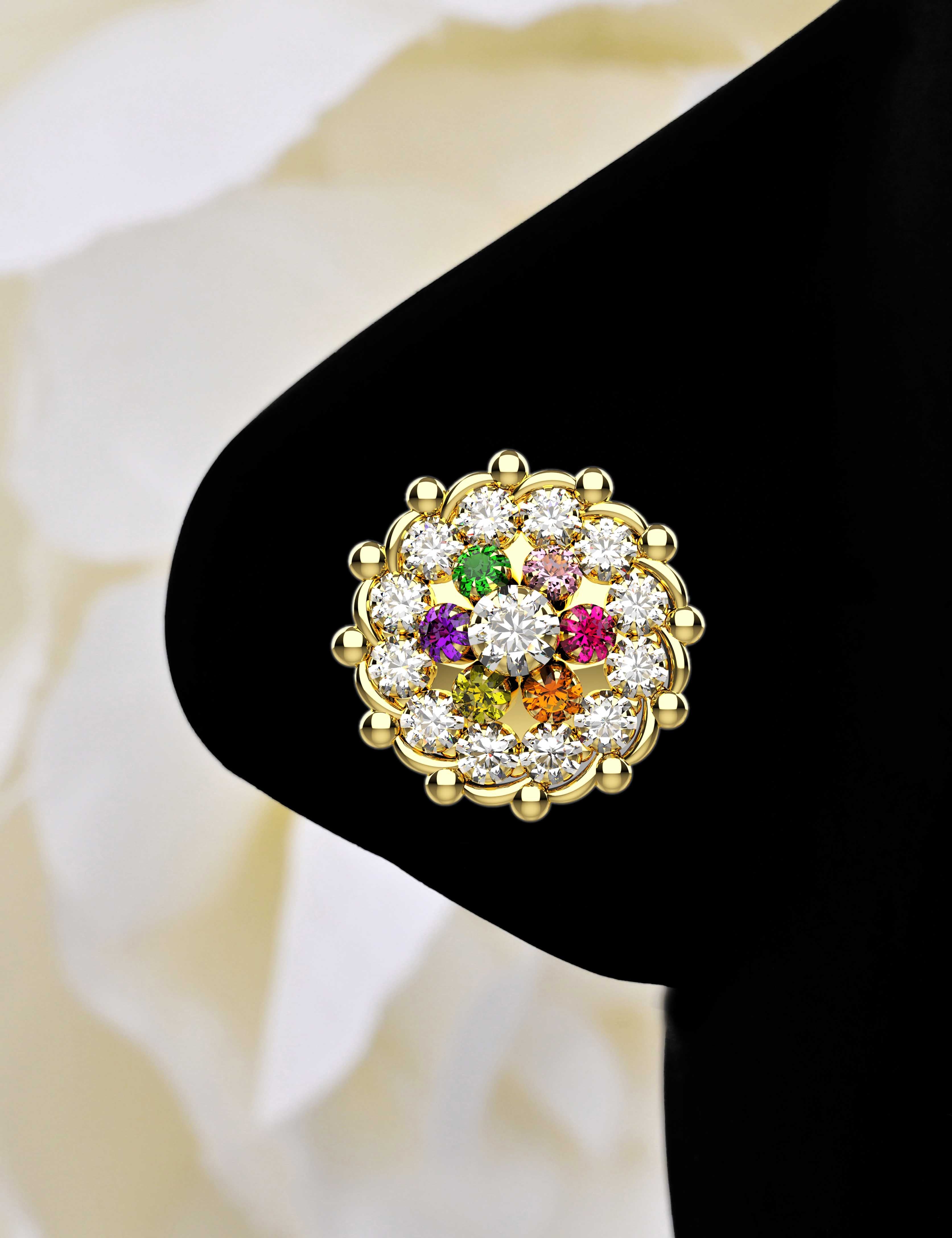 Gold Round Nose Stud