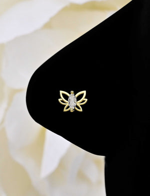 Elegant Butterfly Nose Pins