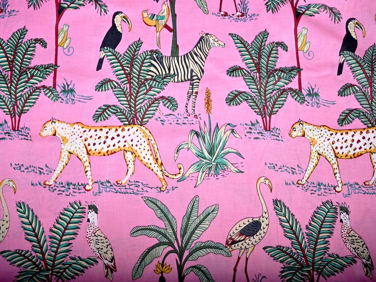Jungle safari print cotton fabric