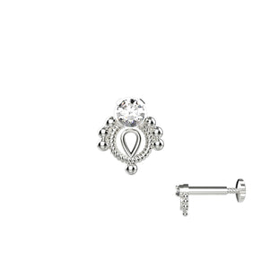 Nose studs for girls in silver