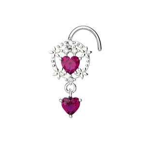 Heart Nose Ring for Anniversary