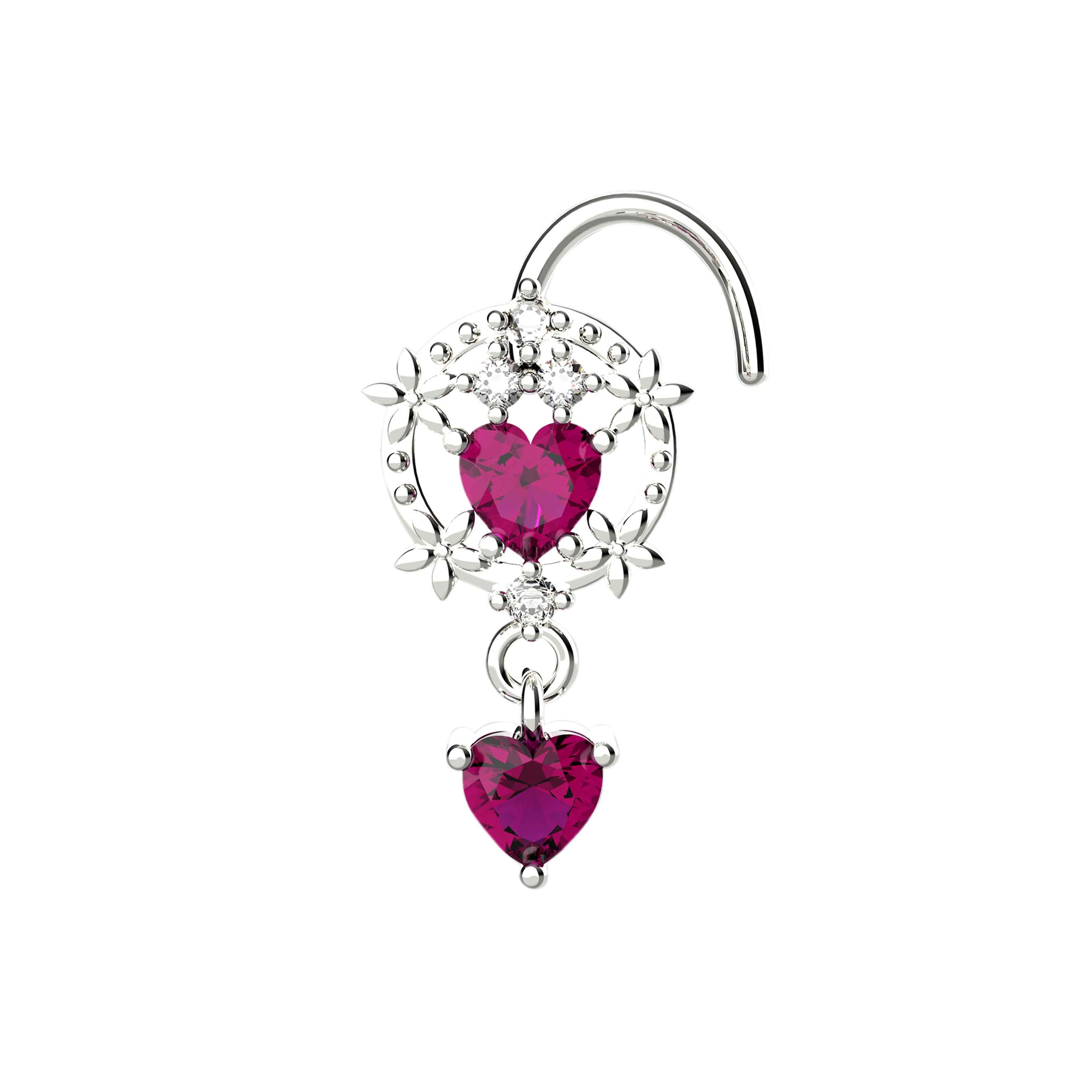 Heart Nose Ring for Anniversary