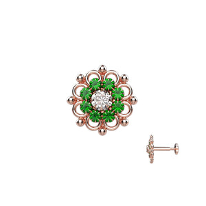 Gold Diamond Stud Nose Ring