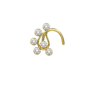 Indian Gold Nose Stud for Women