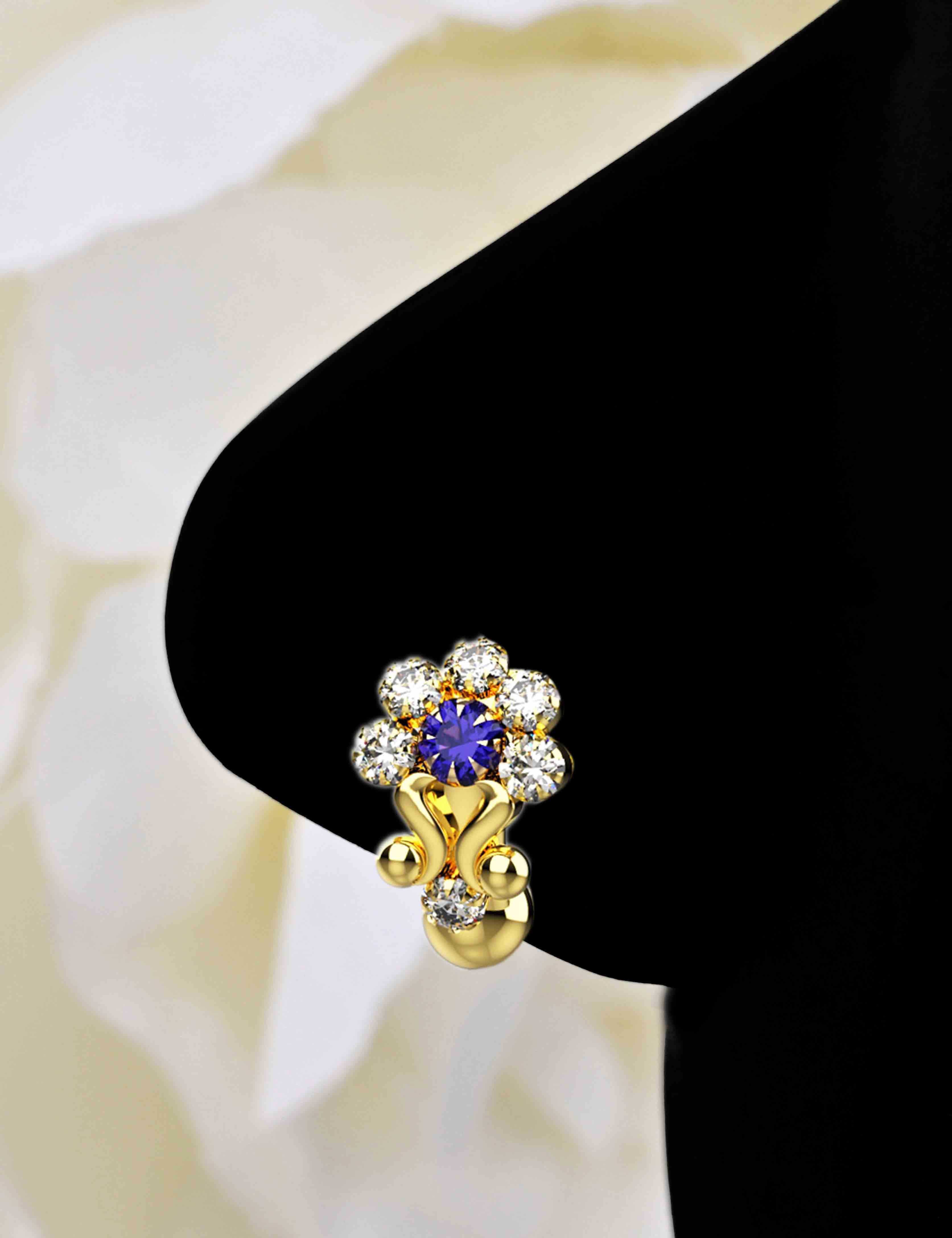 92.5 Sterling Silver Nose Rings - Ethnic Wear Jewelry