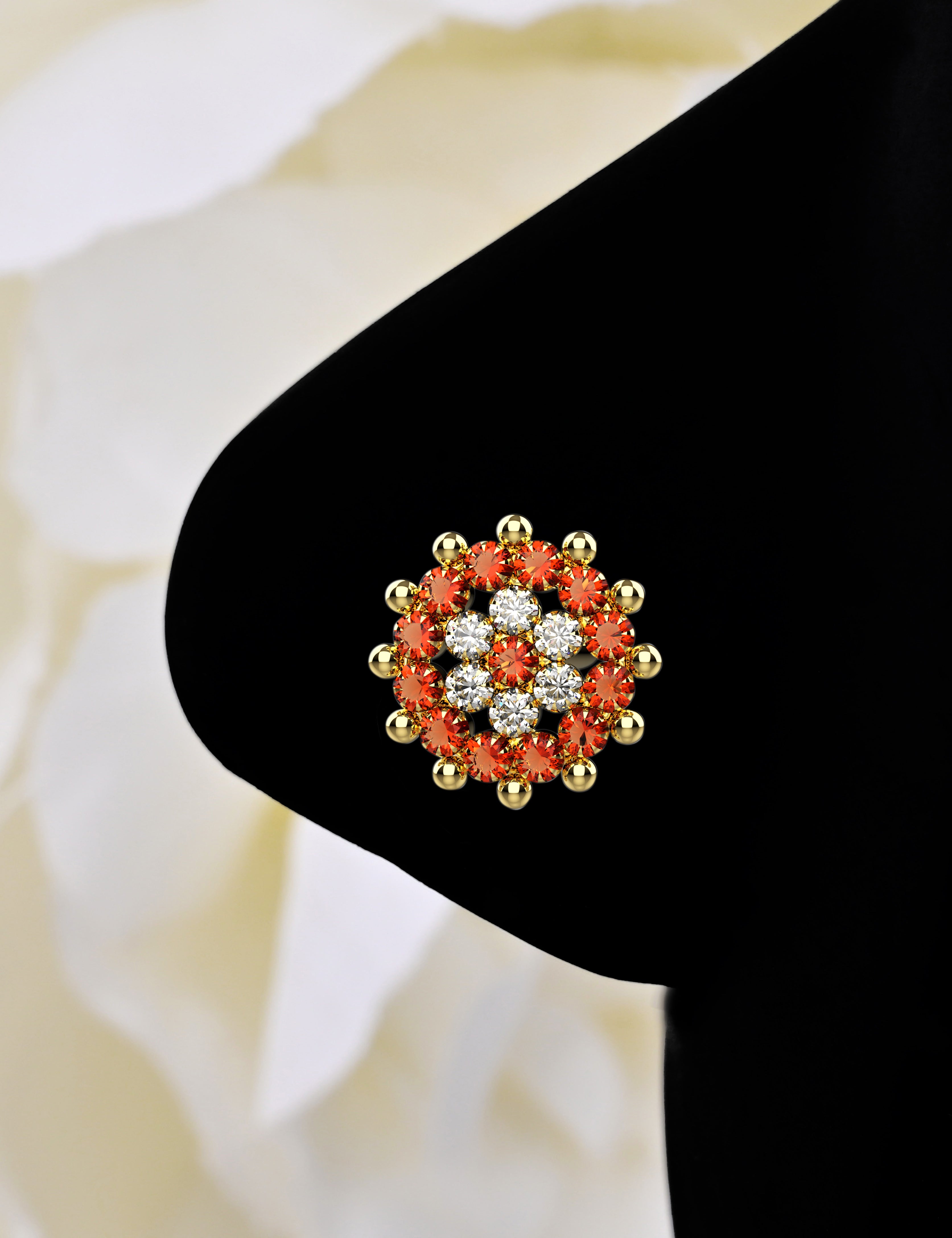 Round Gold Nose Pin Studs | Dainty Nose Piercing Jewelry