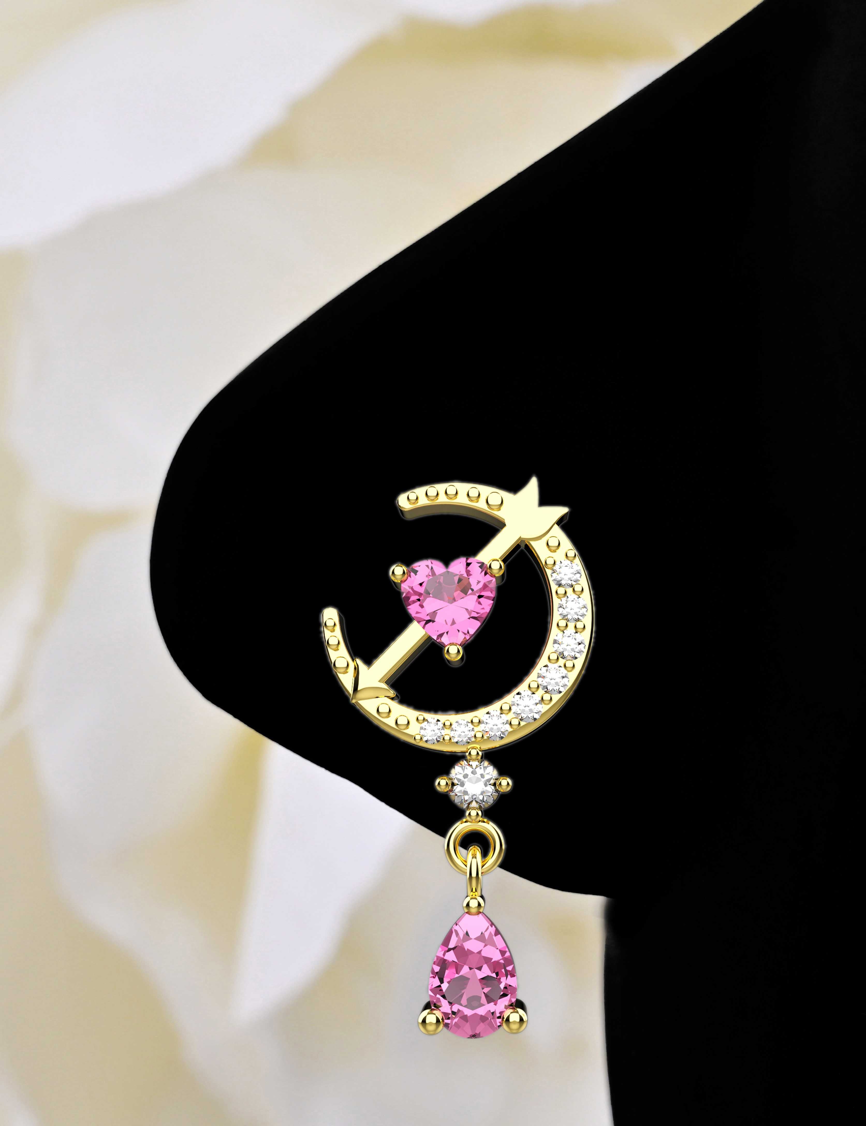 Designer Silver Nose Pin Online