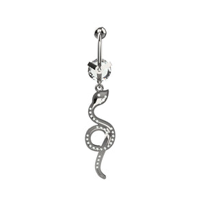 women’s snake belly ring silver piercing jewellry online