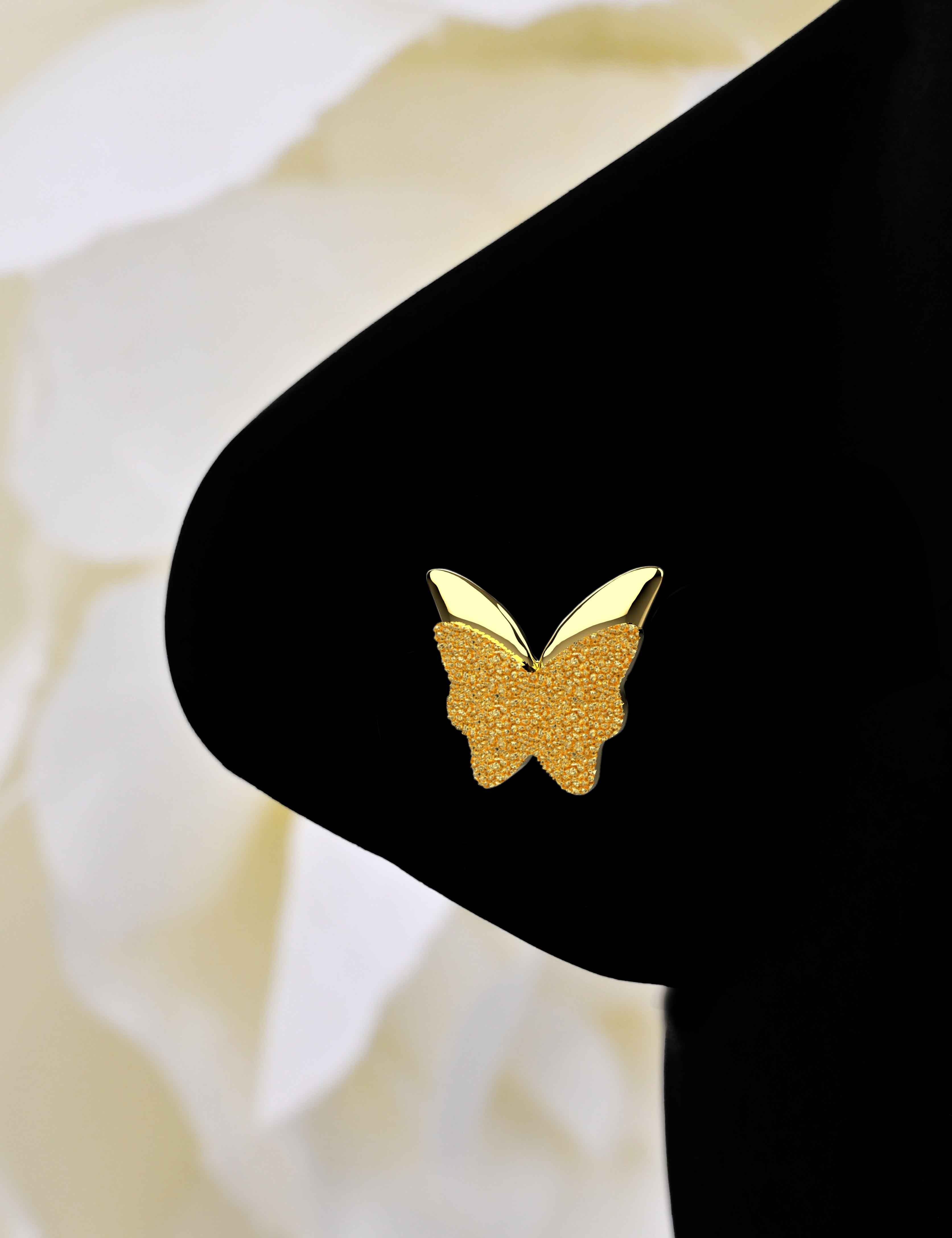 Beautiful Crafted Butterfly Nose Rings | Nose Jewelry Designs