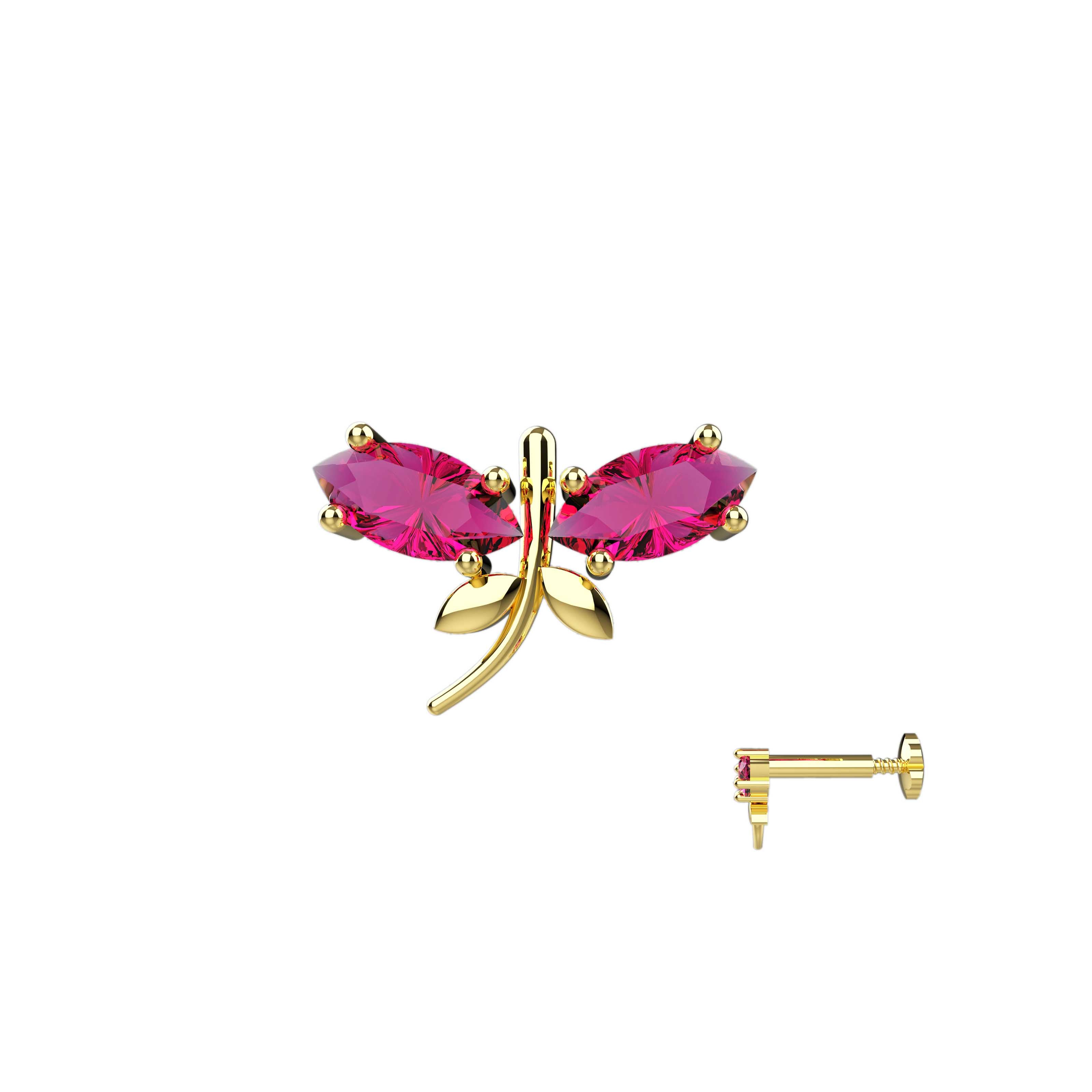 Dragonfly Nose Stud India